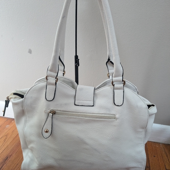 Michael Kors White Leather Crossbody Tote Bag - Picture 5 of 8
